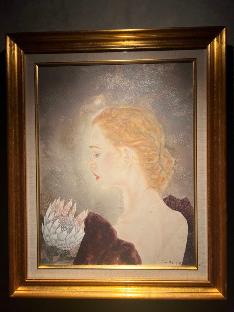 藤田嗣治 肉筆画 直筆サインあり - メルカリ