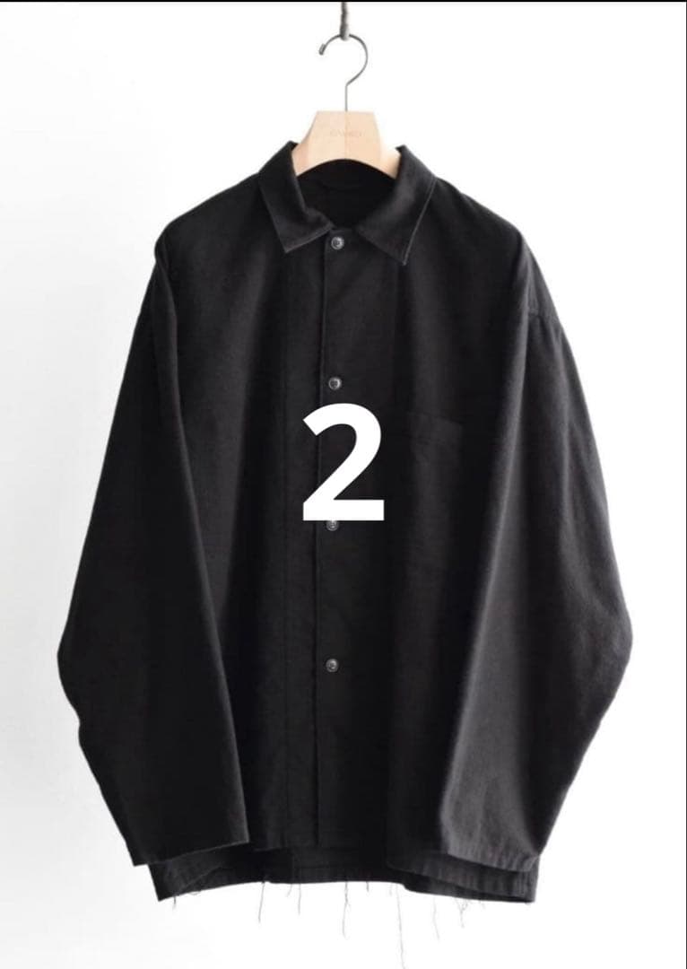 25AW COMOLI コモリ コットンネル シャツジャケット ブラック 2