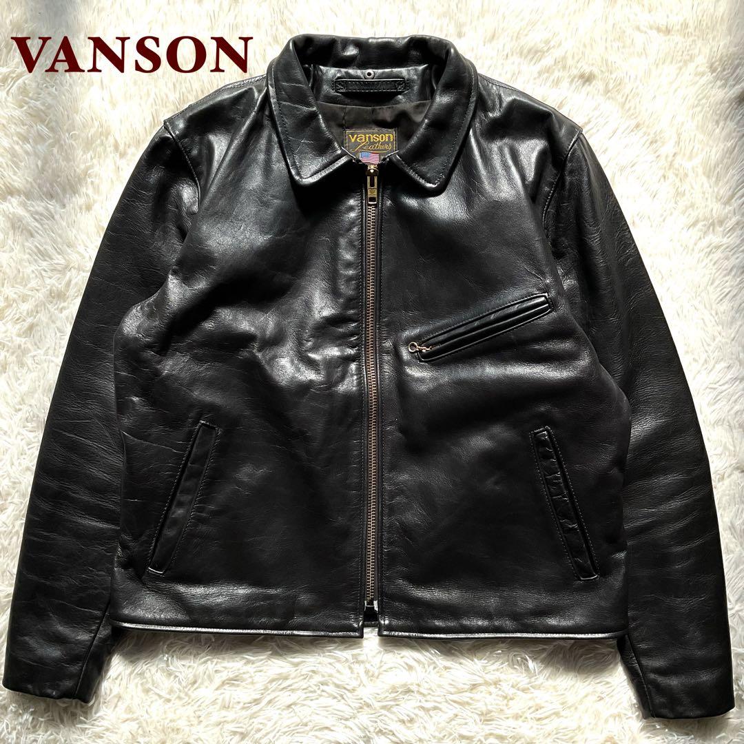 美品✨VANSON エンフィールド　レザージャケット　シングルライダース　46 楽天市場】【クーポン配布中】バンソン VANSON ENF シングル