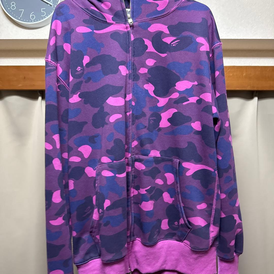 A Bathing Ape シャークパーカー Lサイズ 紫