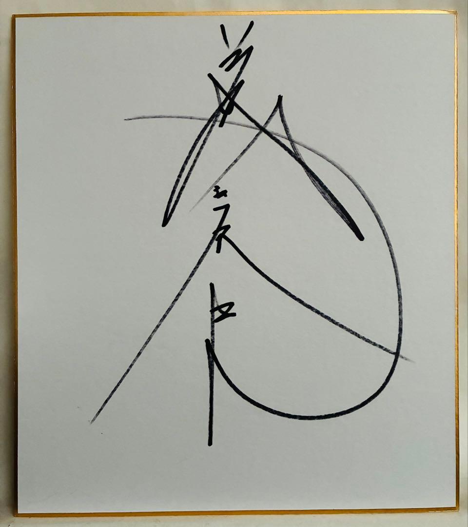 藤波辰爾（藤波辰巳） 直筆サイン色紙 （新日本プロレス） - メルカリ