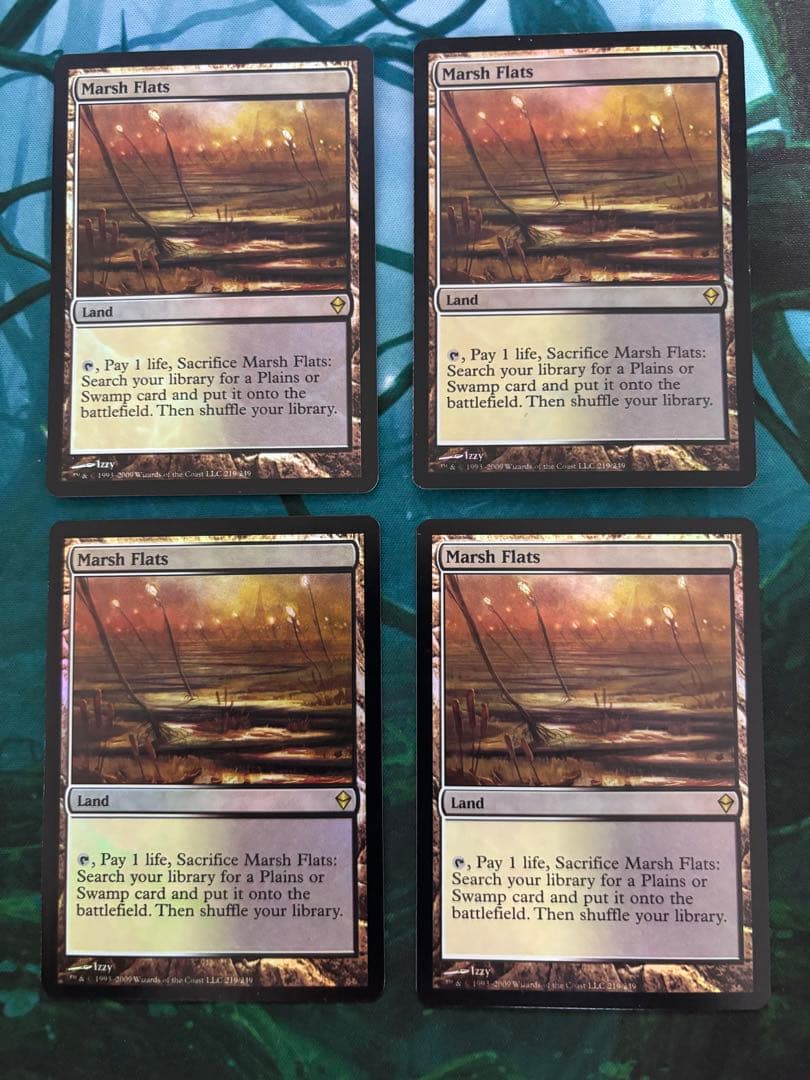 湿地の干潟　ZEN版　英語FOIL 4枚セット Foil】《湿地の干潟/Marsh Flats》[EXP] 土地R | 日本最大級 MTG通販