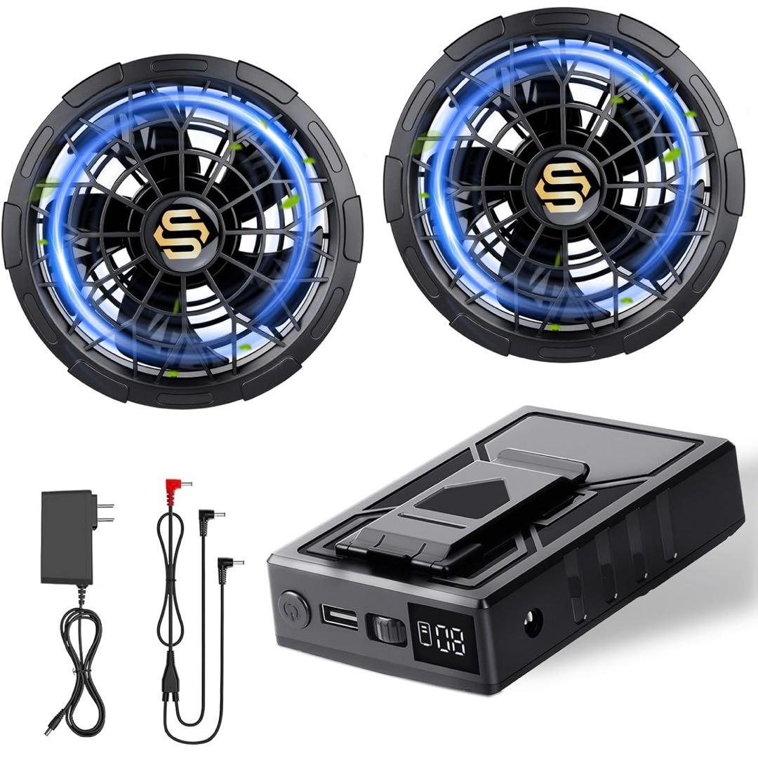 ファンバッテリーセット 30V超高出力 24000mAh大容量バッテリー 空調服