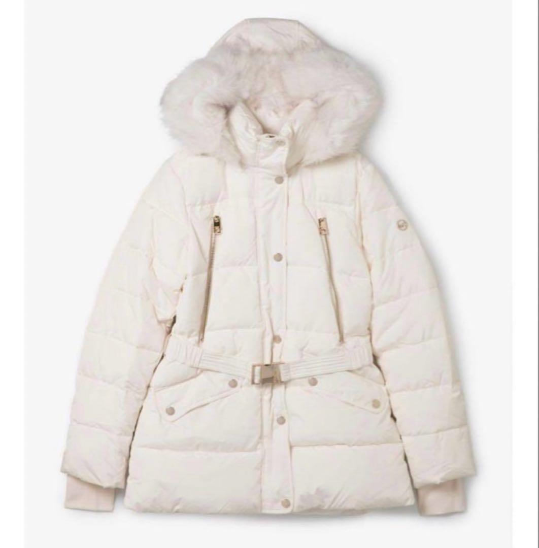 MICHAELKORSマイケルコースベルテッドフォー ジップパファージャケットL MICHAELKORSマイケルコースベルテッドフォー ジップパファージャケット