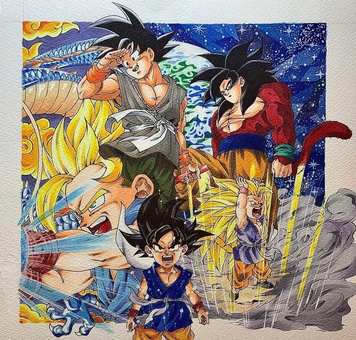 ドラゴンボール ファンアート DRAGON BALL』フルカラーアートボード 孫悟空＆フリーザ