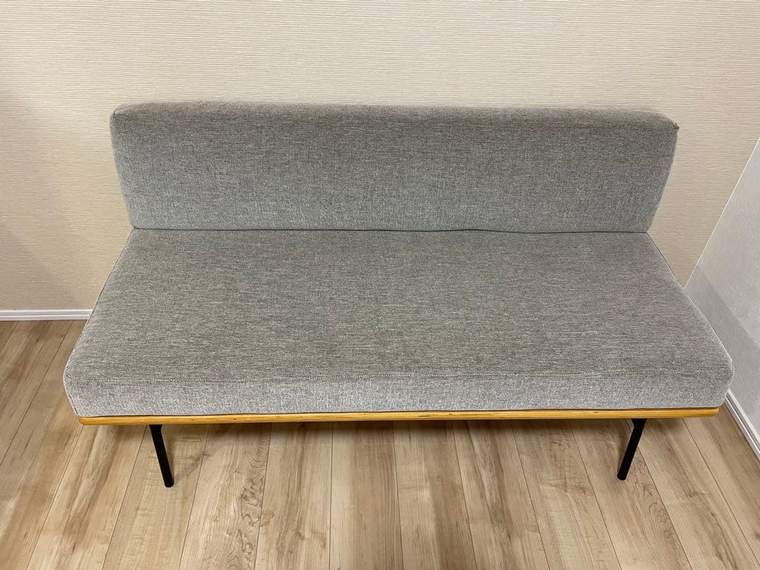 グレー 布地 2人掛けソファ　unico ウニコ UNICO (ウニコ) 2人掛けソファー グレー オットマン付 TREL covering
