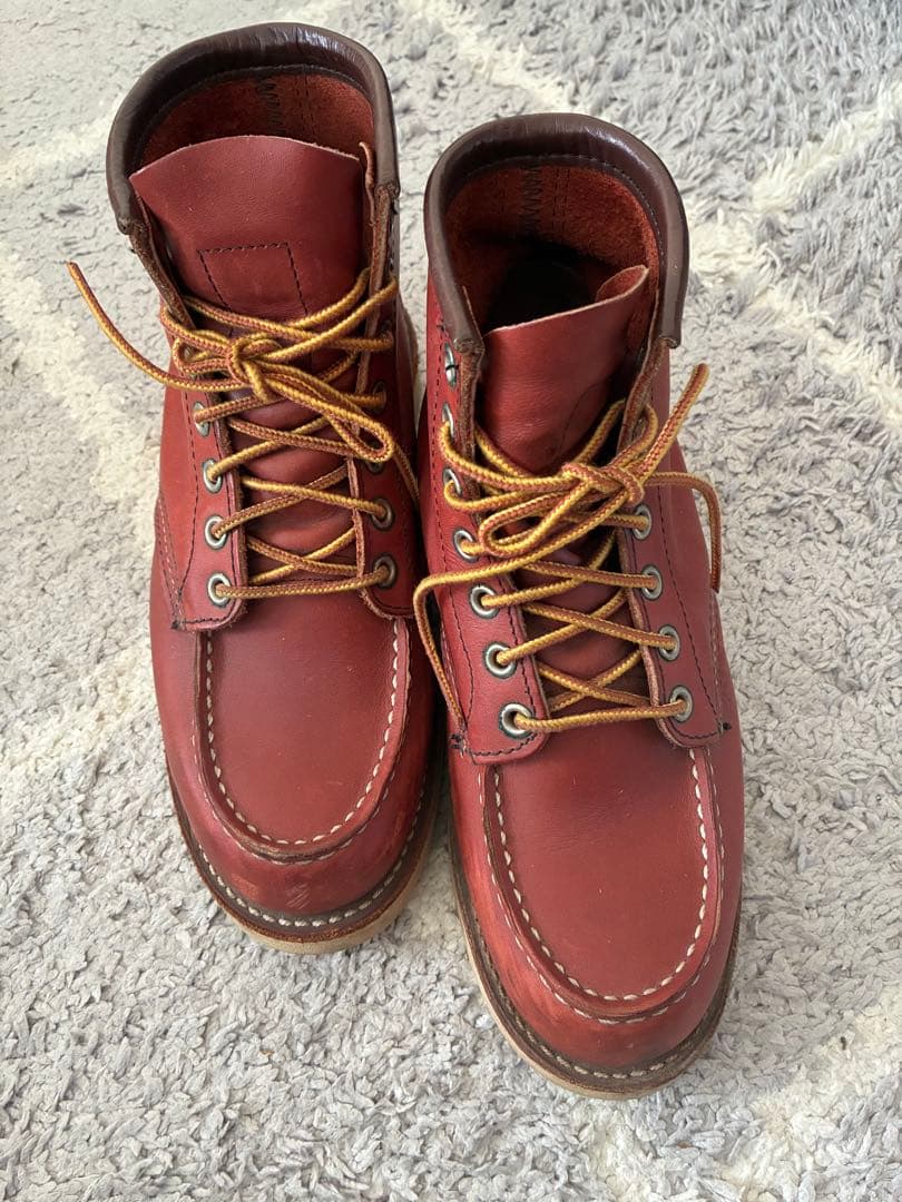 RED WING SHOES ブラウンレザーブーツ 中古・古着通販】RED WING (レッドウィング) レザーブーツ ワイン