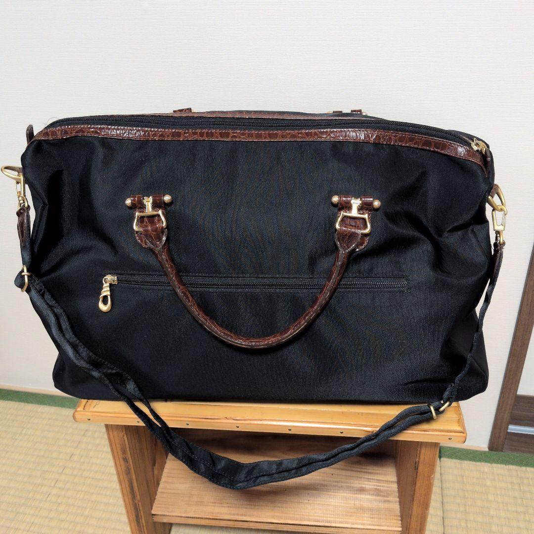 【美品】バレンシアガ　ボストンバッグ　ナイロン　ブラック　2way