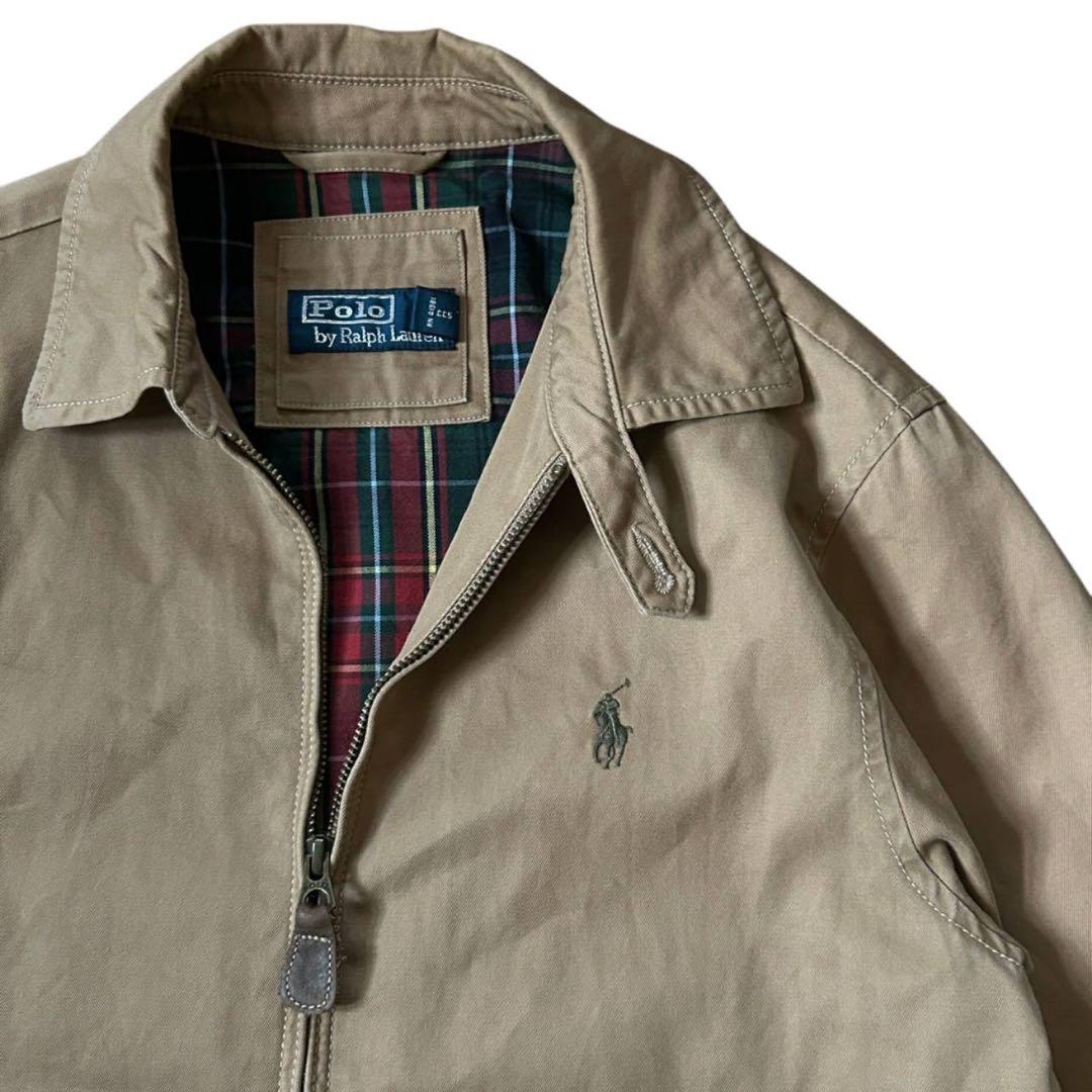 90s ラルフローレン スウィングトップ チンスト 裏地チェック ブラウン