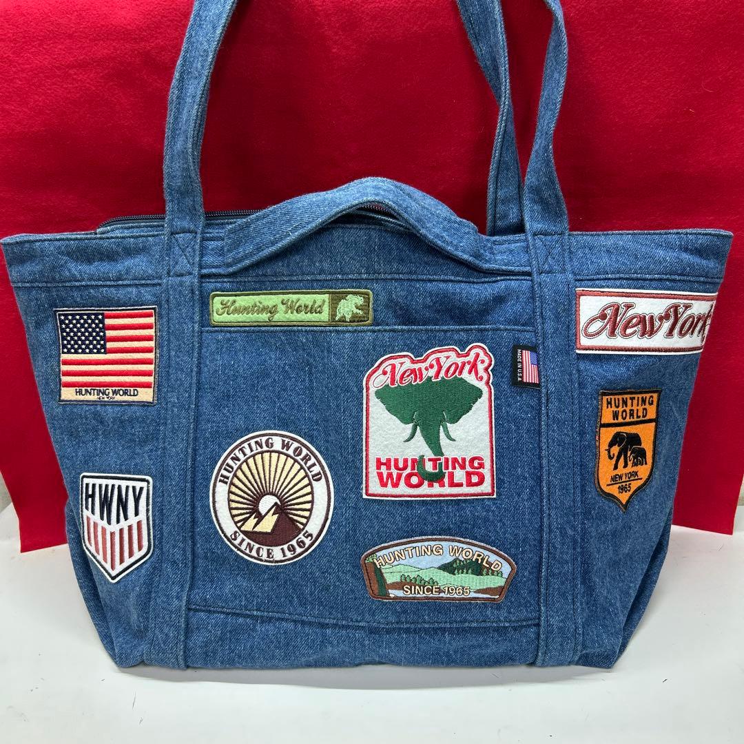 ⭕️未使用⭕️Hunting World ワッペン付きデニムトートバッグ 楽天市場】ハンティングワールド HUNTING WORLD トートバッグ デニム