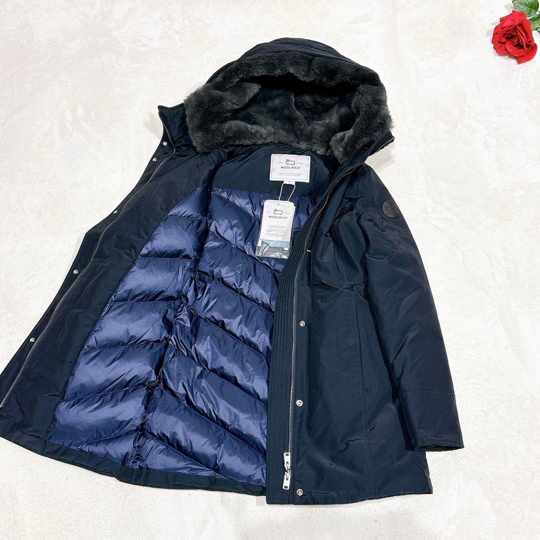 【新品未使用】✨　WOOLRICH BOULDER FAUX FUR PARKA Women's Boulder Parka in Ramar Cloth with Hood and Detachable Faux