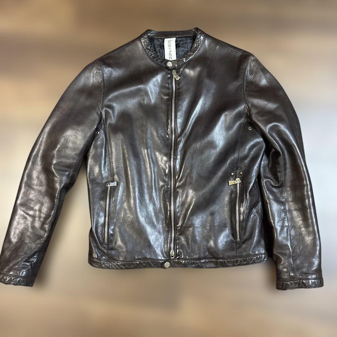 delan デラン　ダークブラウン シングルライダース 程よく艶めくオトコらしさはレザーでね / Delan（デラン / ディラン