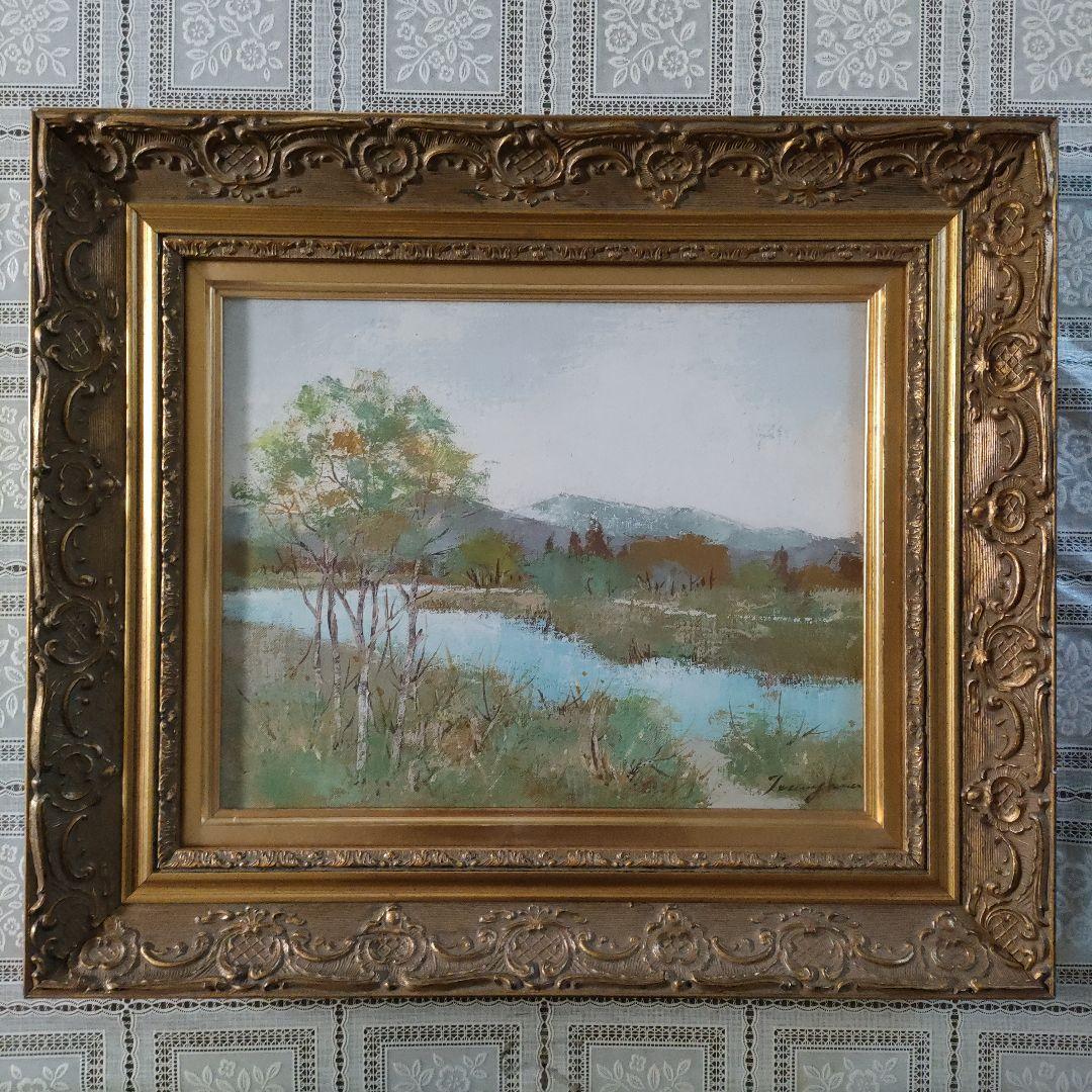 寺山玲　油彩画 F6号『信州　更埴』