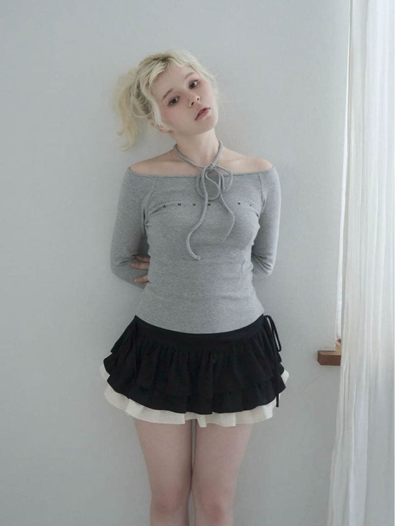 トップス Mary logo choker tops