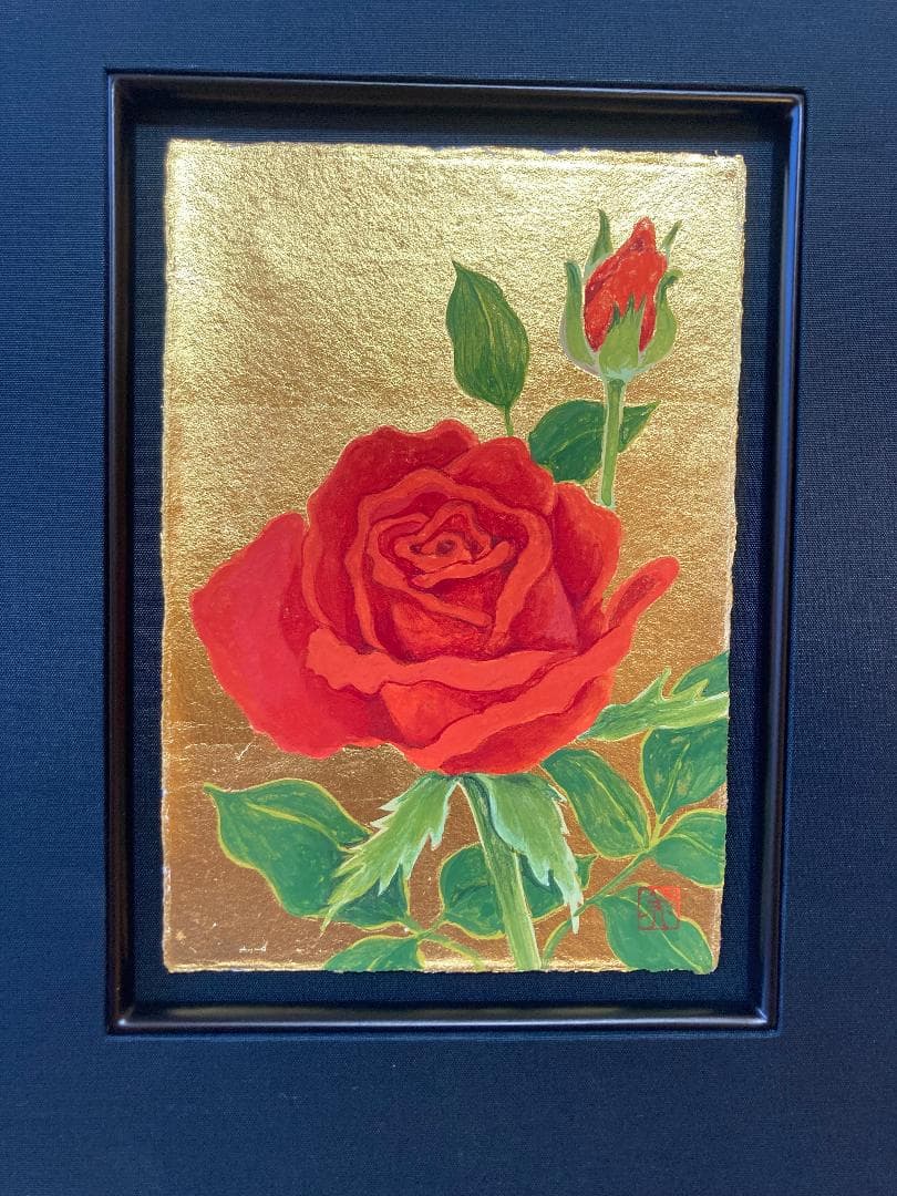 藤井美加子、【薔薇】、状態良好、日本人画家 TSUBAKI」藤井美加子 | ギャラリー枝香庵