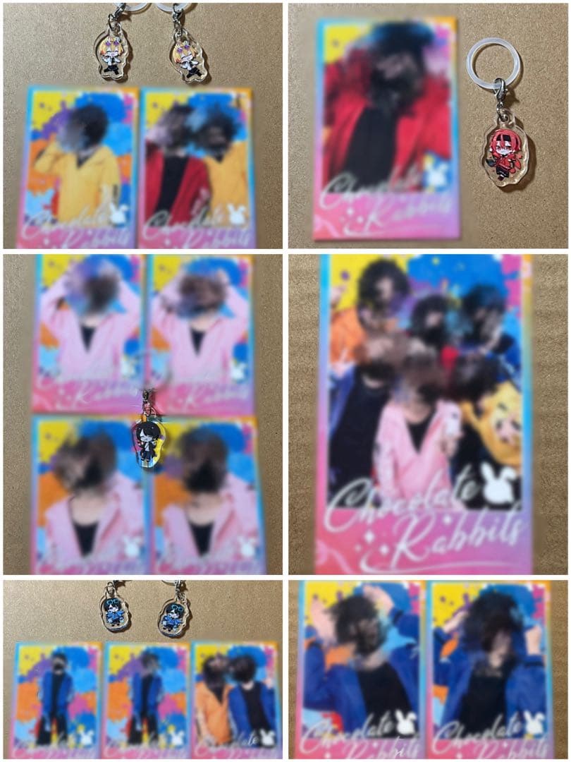 ちょこらび 実写チェキ風トレカ、めじるしアクセサリー　19点