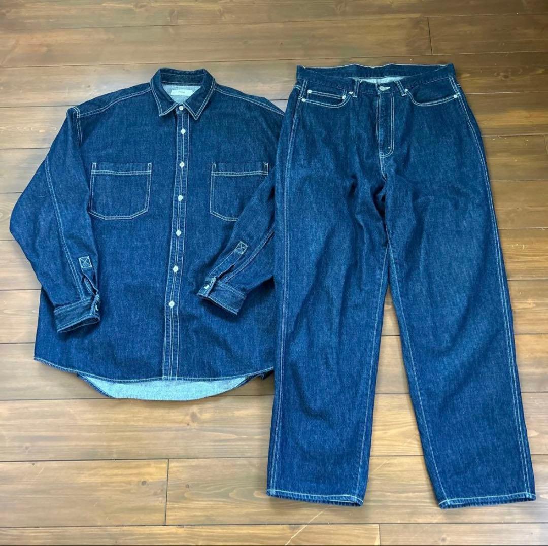 グラフペーパー デニムシャツ セットアップ graphpaper