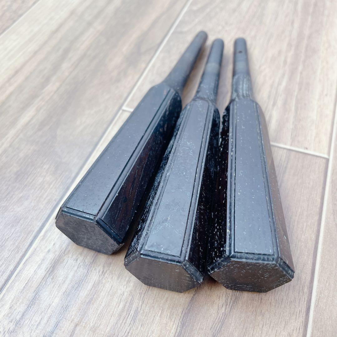 三味線 黒檀 糸巻き　津軽三味線用