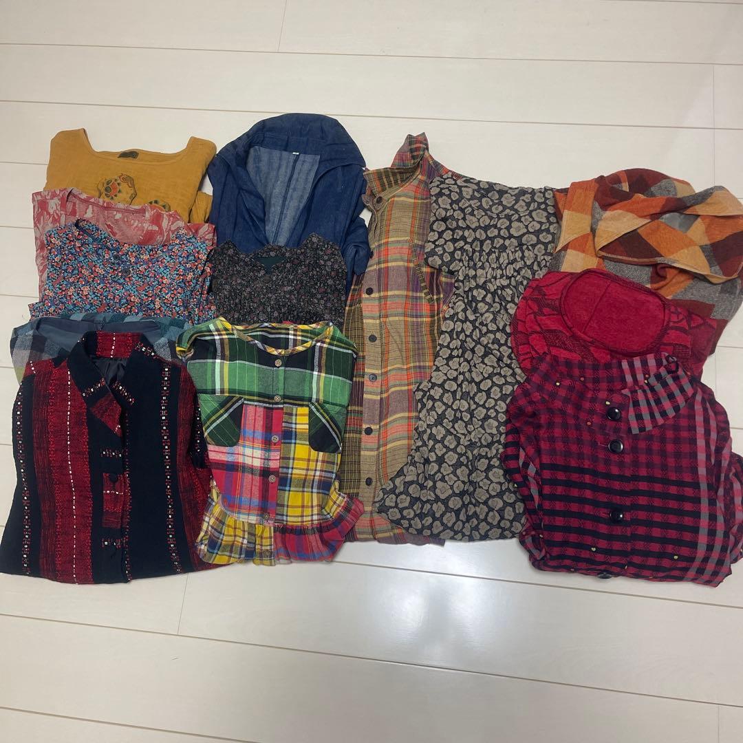 シニア　ミセス　婦人服　チュニック　ワンピース　13点まとめ売り　柄物　派手