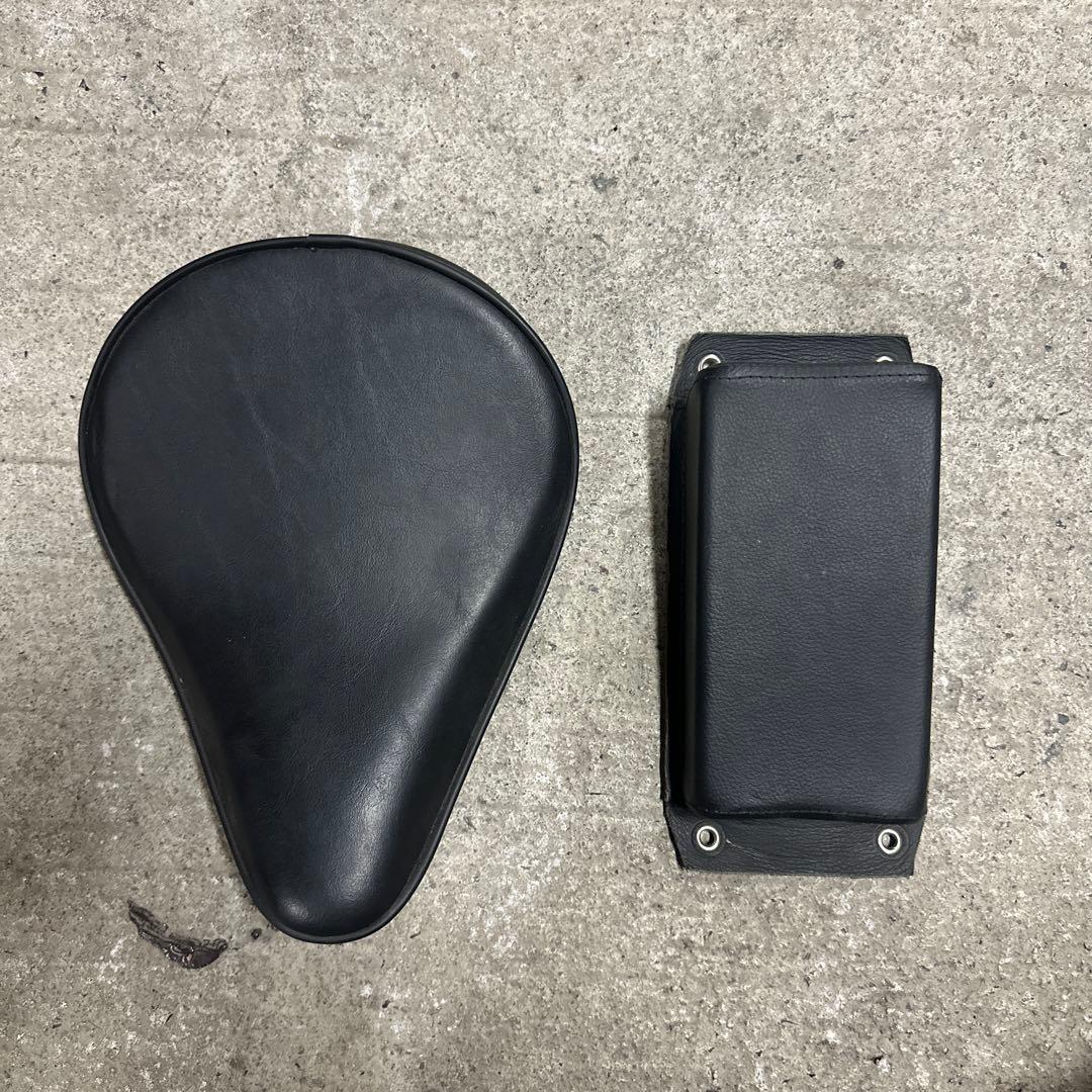 ソロシート　ピリオンパッド　USA 本革 STDソロサドルシート/ピリオンパッドセット / 2％er オフィシャル