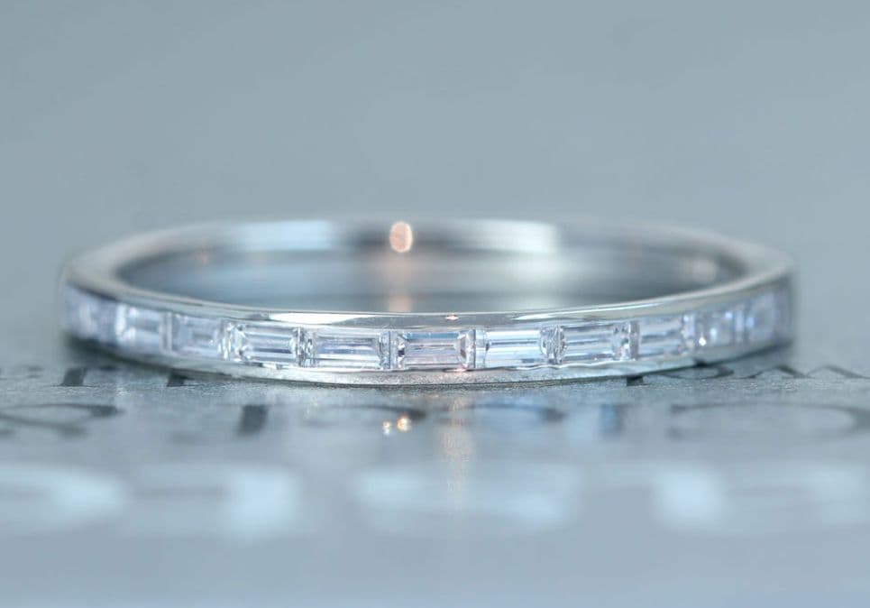 ORECCHO PT900 0.30ctバケットカットダイヤ プラチナリング