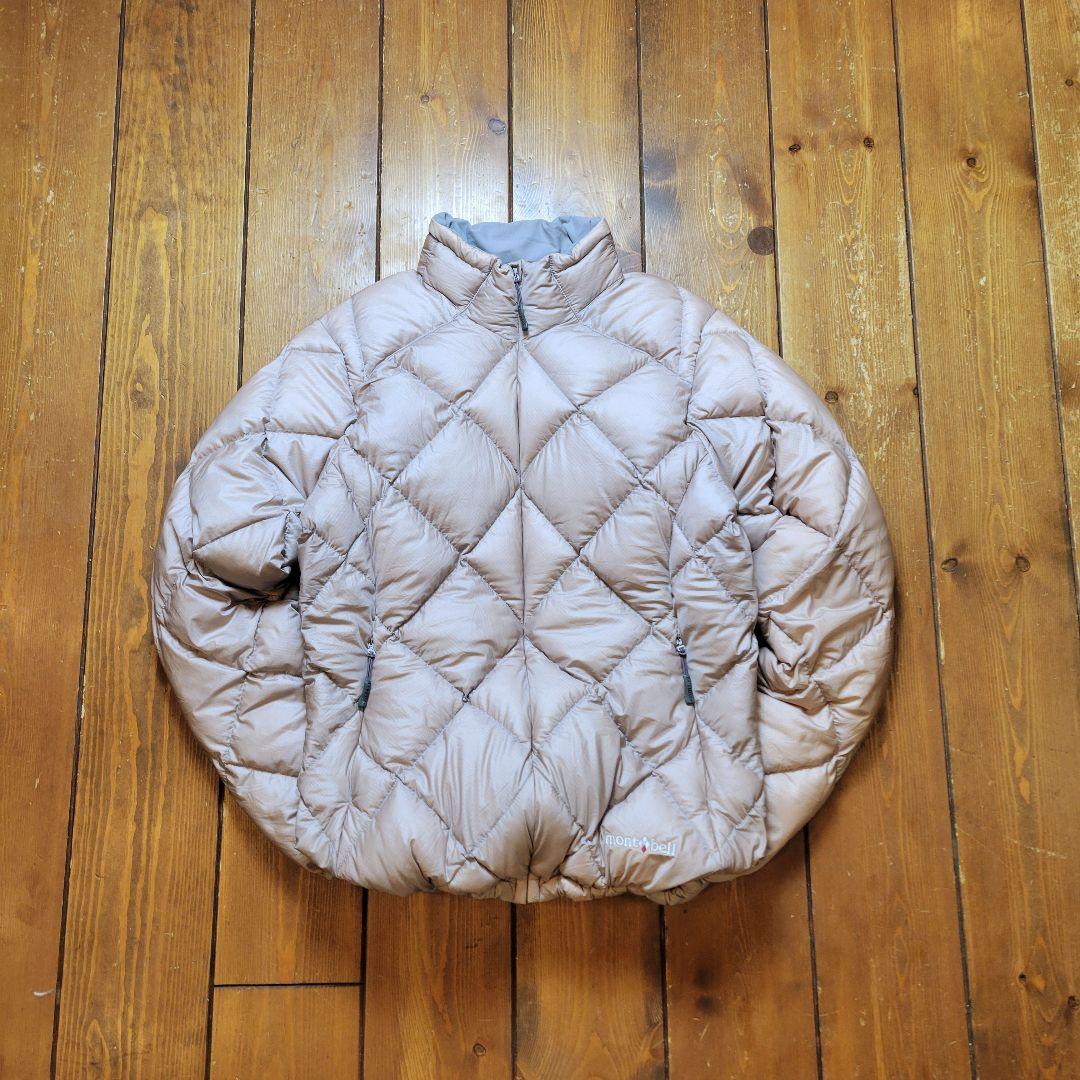 モンベル スペリオ ダウンジャケット ダイヤキルト ドローコード 短丈 M