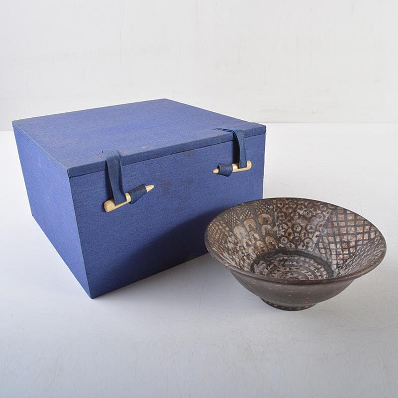 中国　磁州窯　鉄絵 渦巻文　鉢　碗　V　R6100