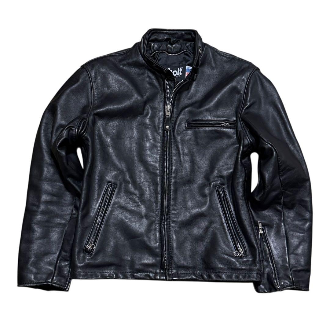 Schott ショット 641 シングルライダース ブラック 40 XL