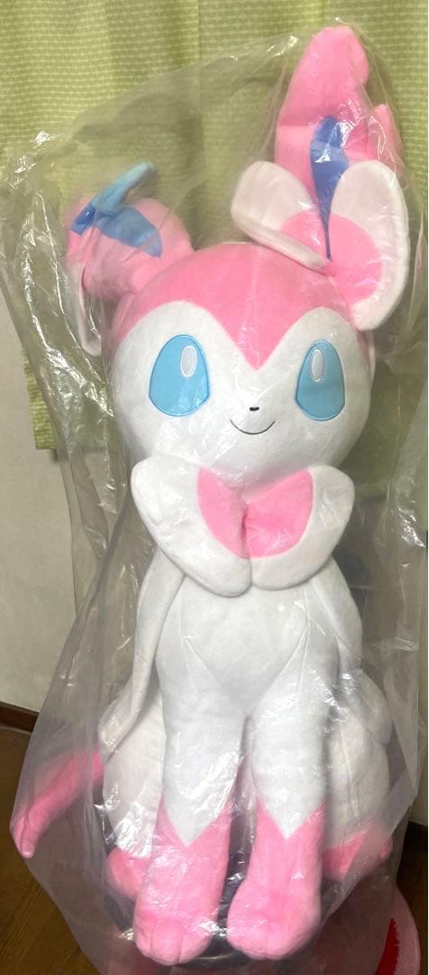 ニンフィア　等身大ぬいぐるみ　2017年★受注生産品✨ 受注】ぬいぐるみ 等身大ニンフィア 寝そべり ｜【公式】ポケモン