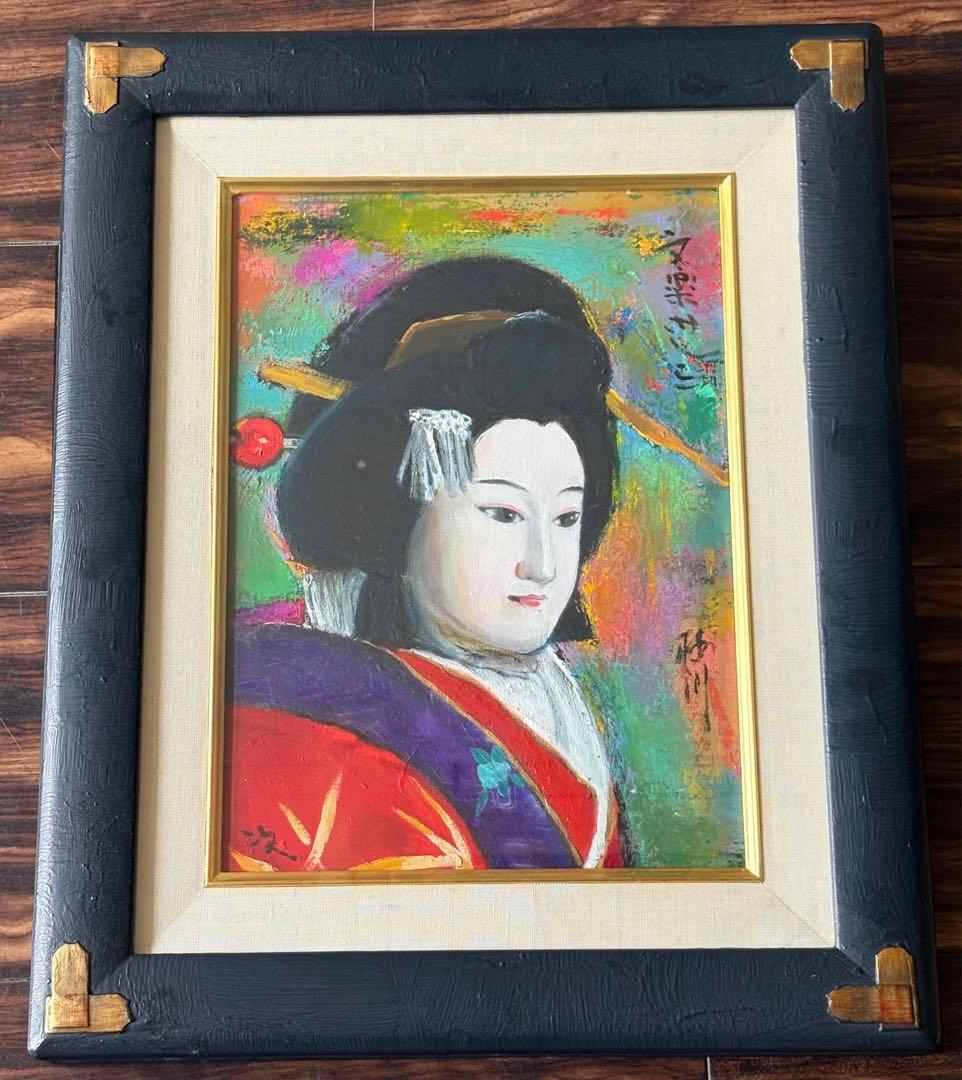 小田次男「梅川忠兵衛」油彩4号 額装 三越シール 油絵 油画 絵画B 楽天市場】油彩画 F6号 広瀬和之 「パリの街角」 真筆 額入り 額装絵画