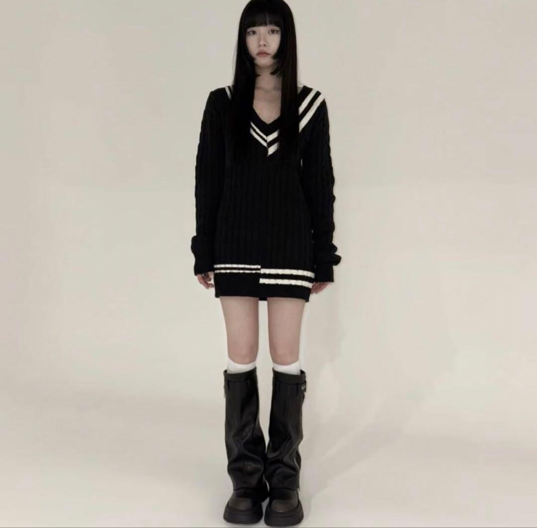 トップス kiss the club sweater mini onepiece