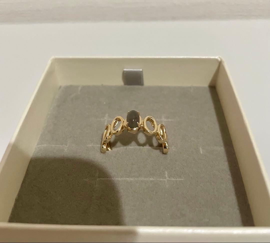 お値下げ！TSUTSUMI（ツツミ）イエローゴールド　グレームーンストーンリング