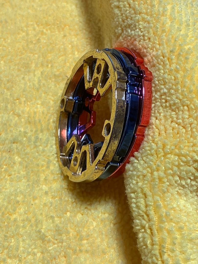 美品 爆転シュートベイブレード ワイドディフェンス ゴールド ブルー