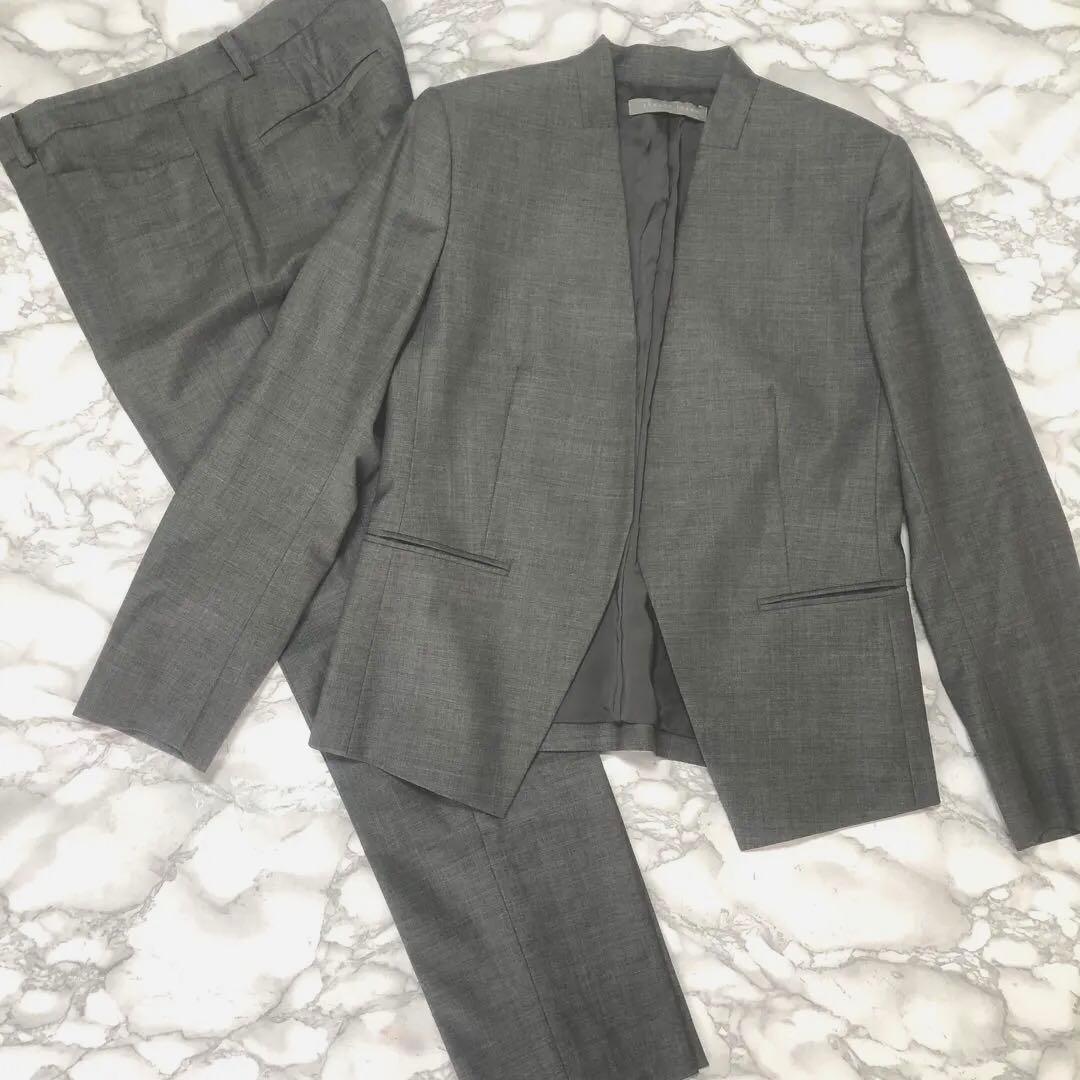 美品✨️ セオリーリュークス スーツ上下 ノーカラージャケット 40サイズ