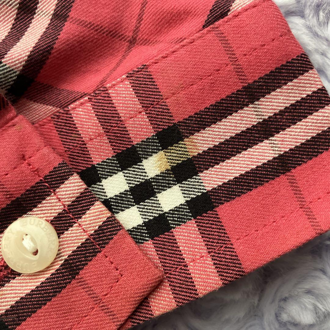 バーバリー ノバチェック シャツ ピンク L - メルカリ