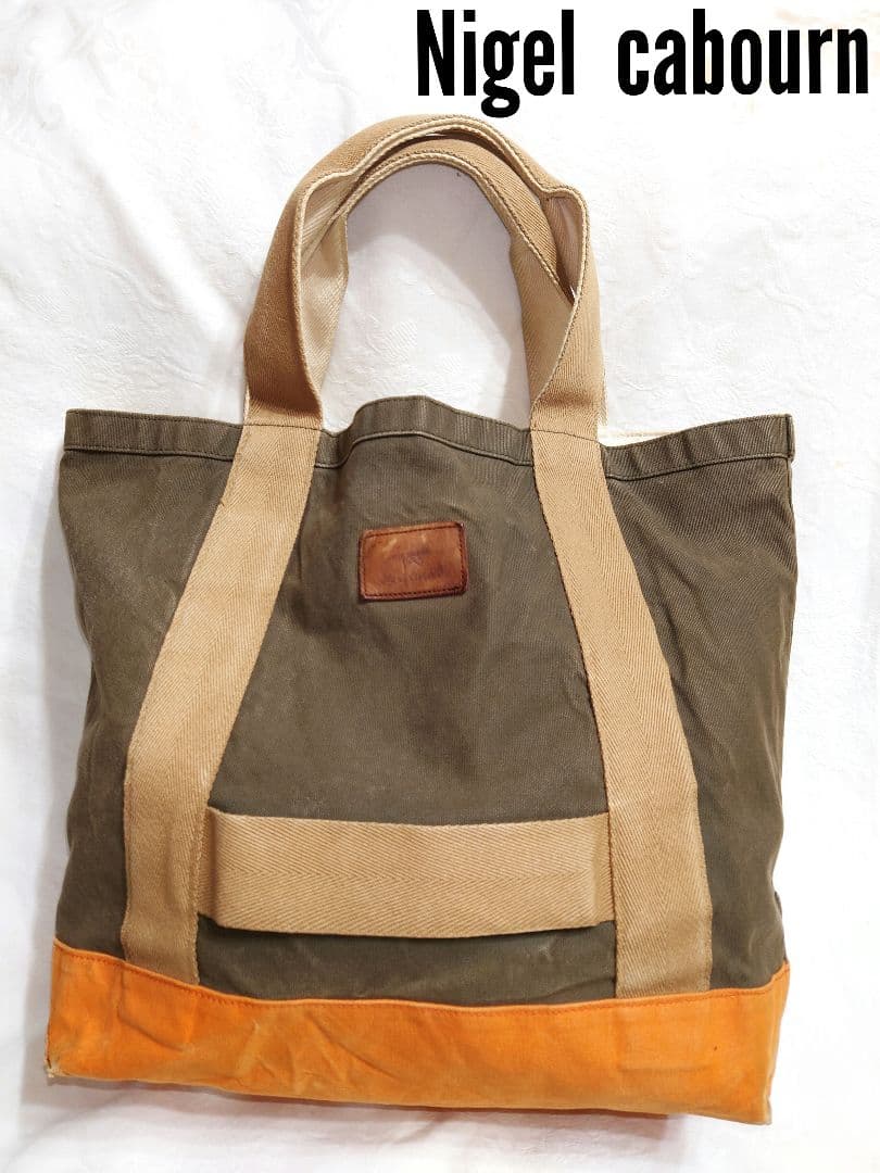 Nigel Cabourn ビッグ トートバッグ 大判 ビンテージ Nigel Cabourn ビッグトートバッグ 大判 キャンバス ヴィンテージ