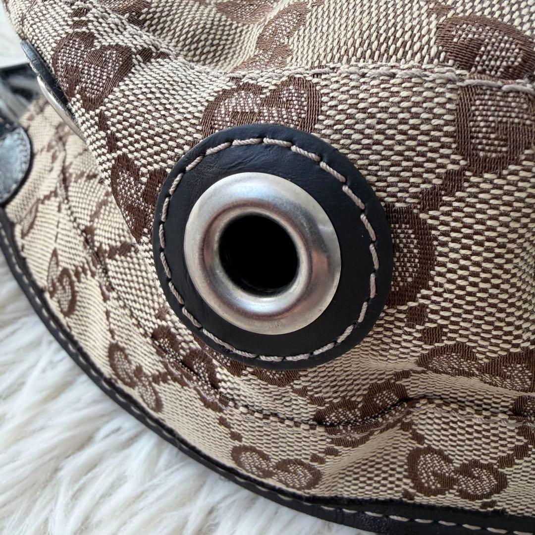 極美品】グッチ GUCCI ワークキャップ GGスプリーム レザー キャンバス