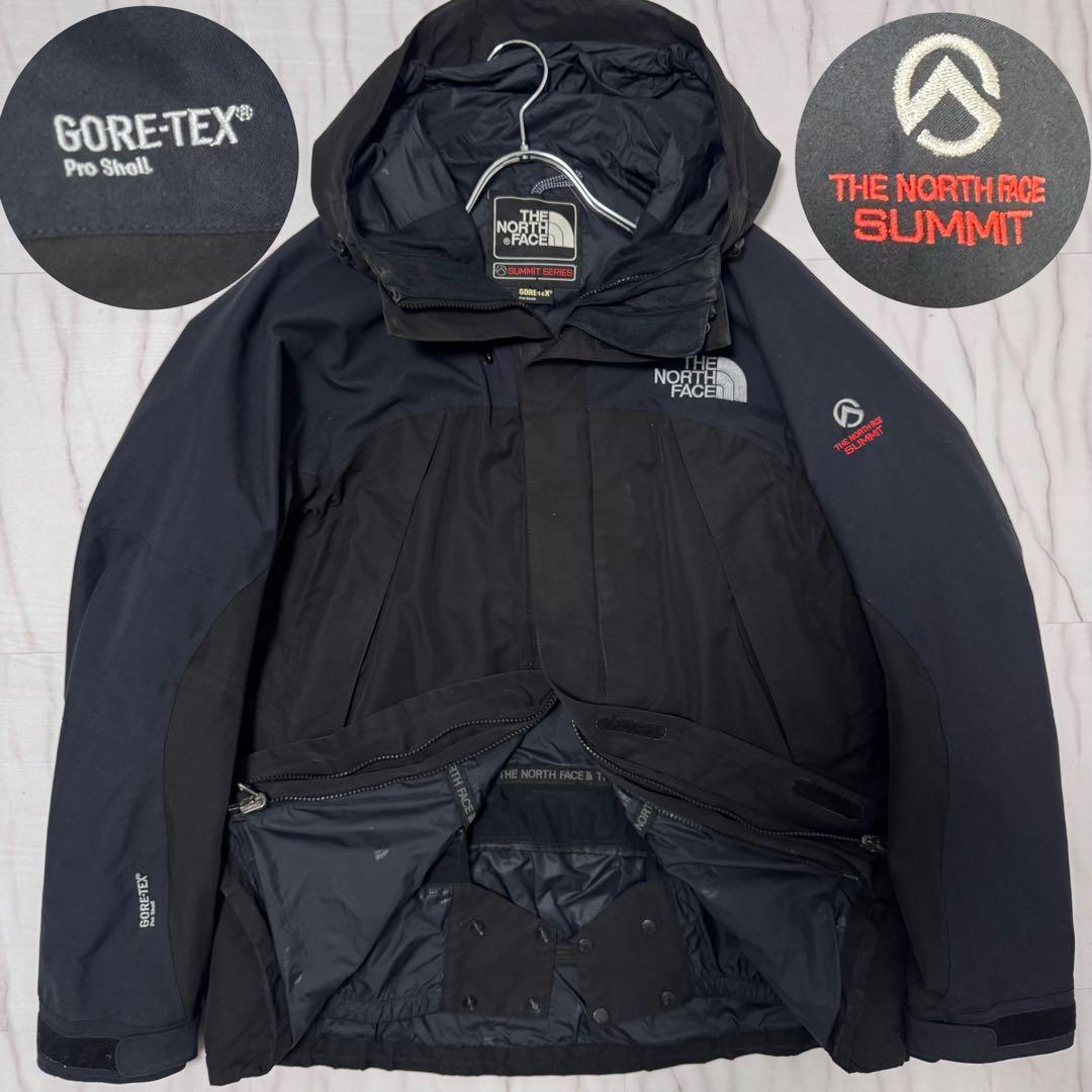 激レア✨赤サミット ノースフェイス ゴアテックス マウンテンパーカ ブラック L