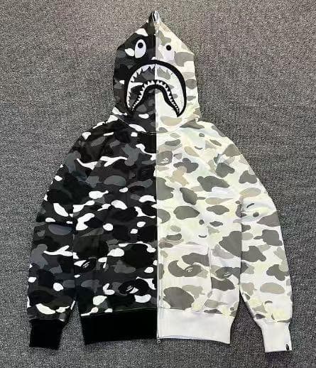 A Bathing Ape グローインザダーク迷彩 シャークフードパーカー