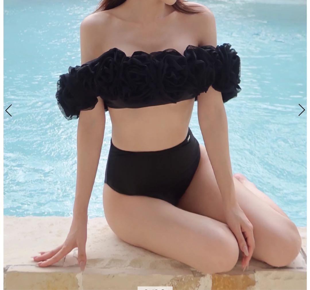 eimy / Flower motif オフショルダートップス、パンツ（黒） Yohji Yamamoto Korean Ribbon Flower Slit T-shirt – GTHIC