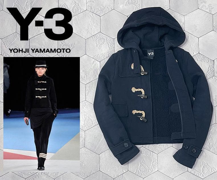 ランウェイ着 09AW ヨウジヤマモト Y-3 名作 スウェット ダッフルJKT