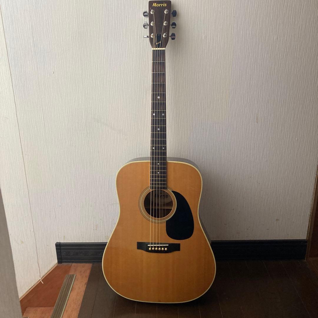 Morris アコースティックギター ドレッドノート　W-20 ケース、弦付
