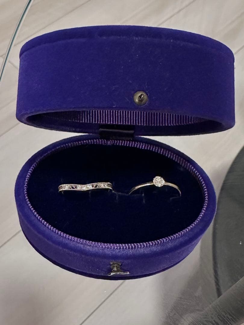 agete リング13、15号K10金ダイヤモンド 指輪セット　アガット