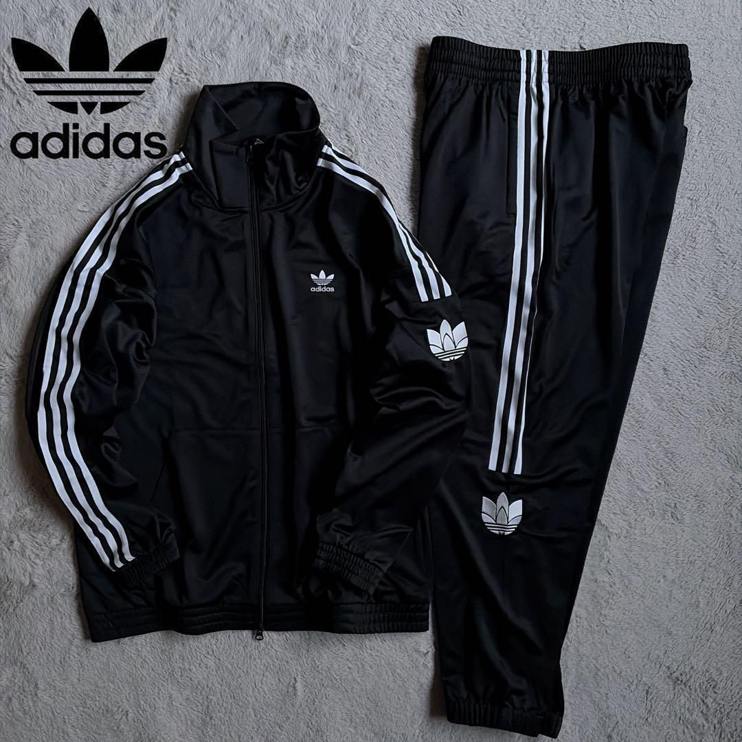 新品 アディダス オリジナルス セットアップ ブラック 上下セット XXL