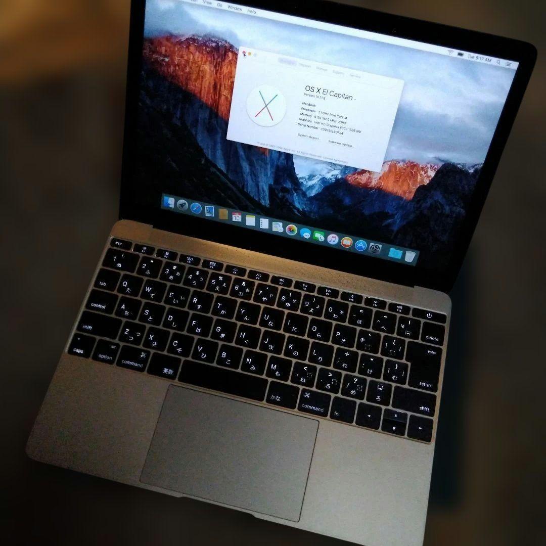 MacBook12 2017 8GB/256GB ゴールド