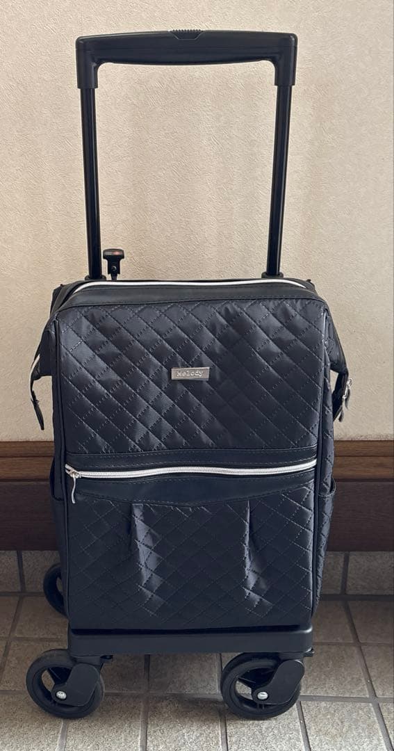 島製作所 メロディ スムーズグランデ キルティングBK シルバーカー