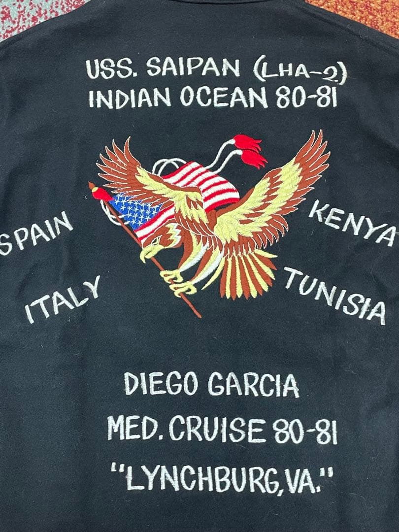 80s USS ツアージャケット　ビンテージ　スーベニア　スカジャン　70s