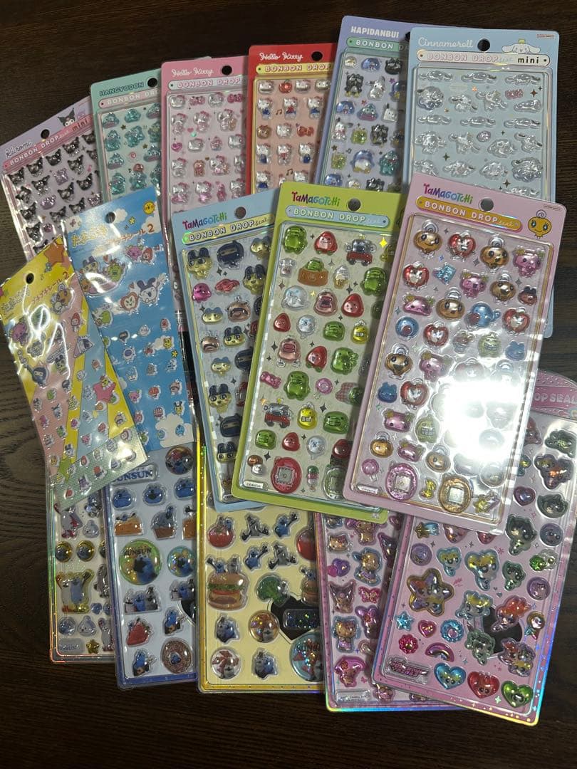 ボンボンドロップシール　うるちゅる　まとめ売り16枚　サンリオたまごっちパワパフ