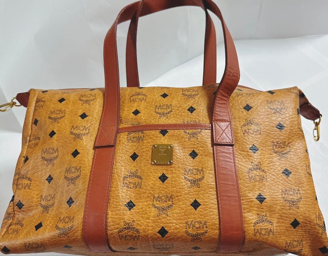 MCM ロゴプリント ボストンバッグ