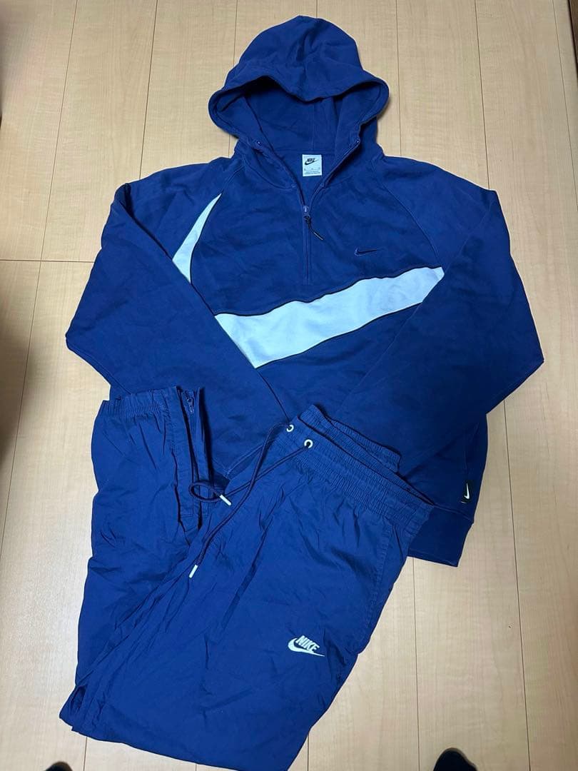 完売品 NIKE ビッグスウォッシュ スウェット ウーブン セットアップ XL